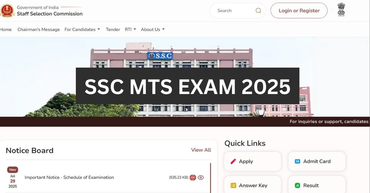 SSC MTS Exam 2025: Correction Window New Dates Out
